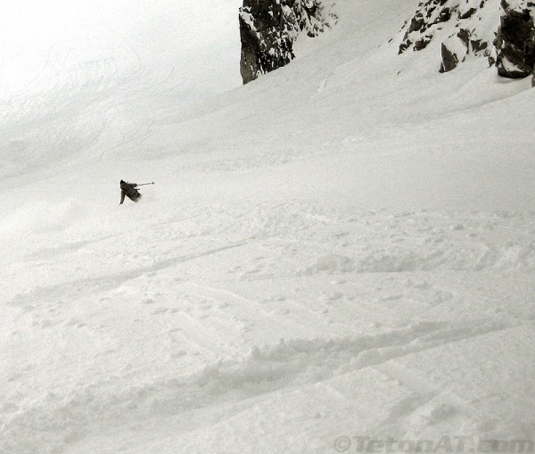steve romeo skis in glacier gulch