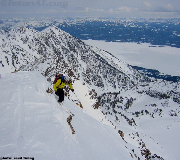 dropping in to doane peak east ridge couloir