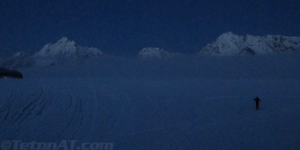 reed starts the haul across jackson lake