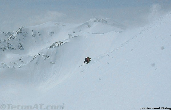 steve romeo skiing in quartzite canyon