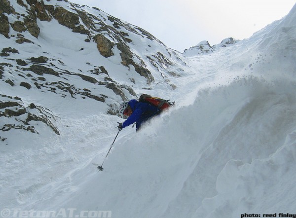 steve romeo skis the north couloir right on peak 10686