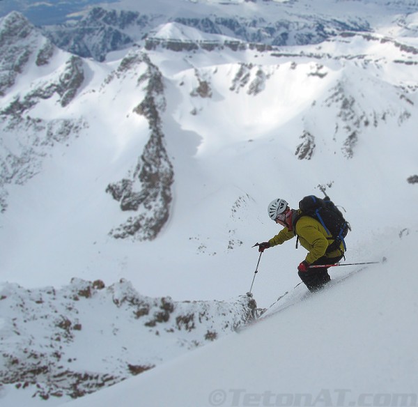 dustin skiing the south teton
