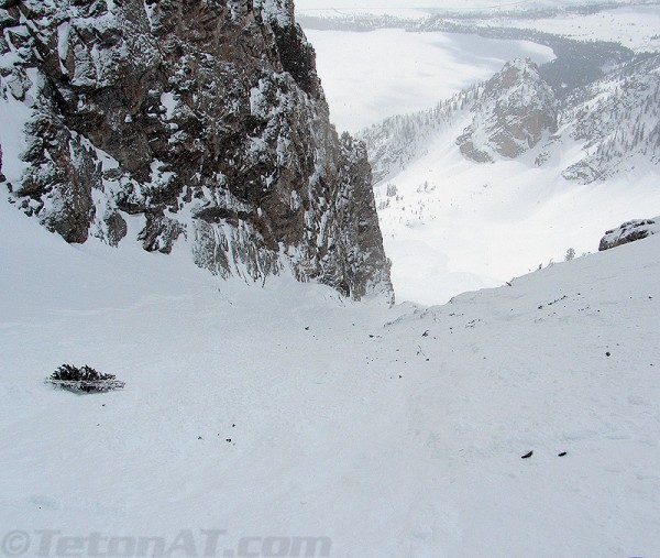 some debris in the couloir