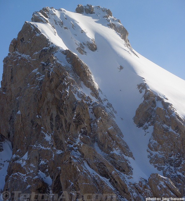 Beau Fredlund climbs the Grand Teton