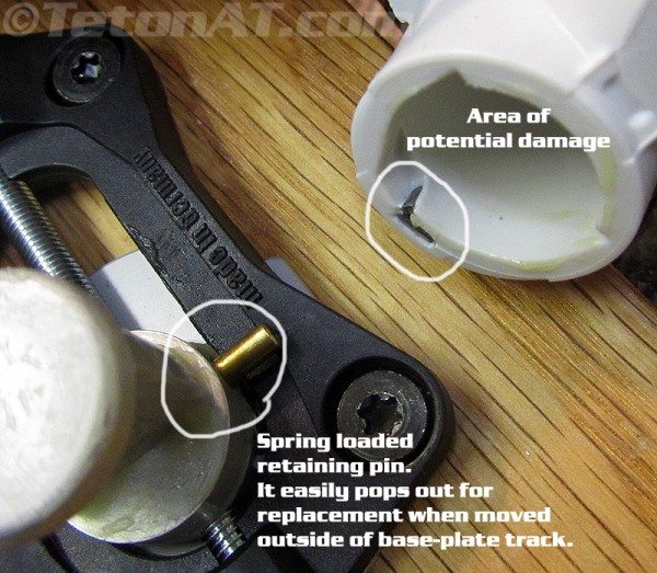 dynafit radical binding heel piece pin